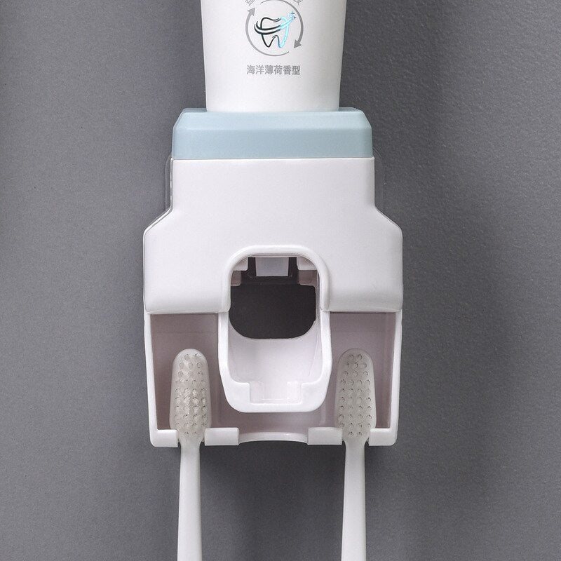 Dispensador Pequeno de Creme Dental Automático com Suporte de Escova