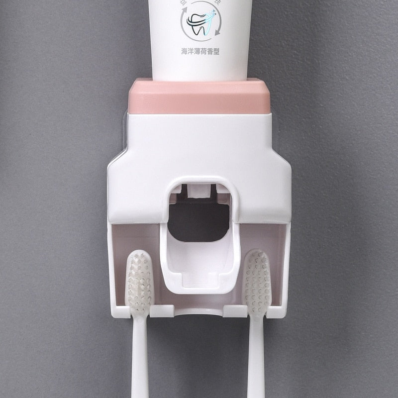 Dispensador Pequeno de Creme Dental Automático com Suporte de Escova