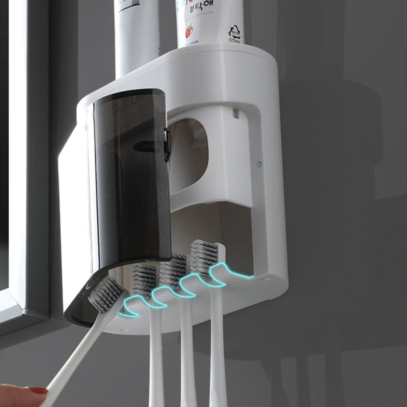 Dispensador de Creme Dental Automático Com Suporte De Escova