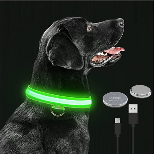 Coleira de Luz Led para Pets Recarregável