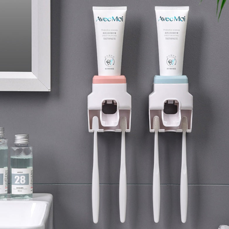 Dispensador Pequeno de Creme Dental Automático com Suporte de Escova